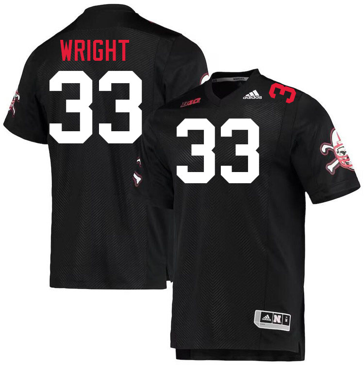 #33 Javin Wright Nebraska Jersey,Nebraska Cornhuskers Football Uniforms,Jersey-Black #33 Javin Wright Nebraska Jersey,Nebraska Cornhuskers Football Uniforms,Jersey-Black